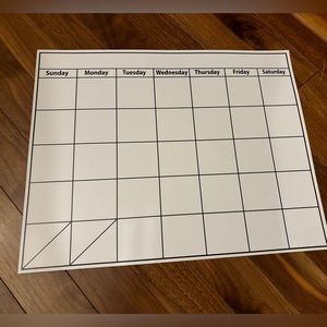 Magnetic Dry Erase Calendar